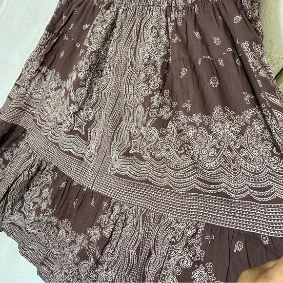 VINTAGE : Charlotte Russe : size XS/S : boho paisley print Y2K cottagecore skirt - Picture 5 of 7